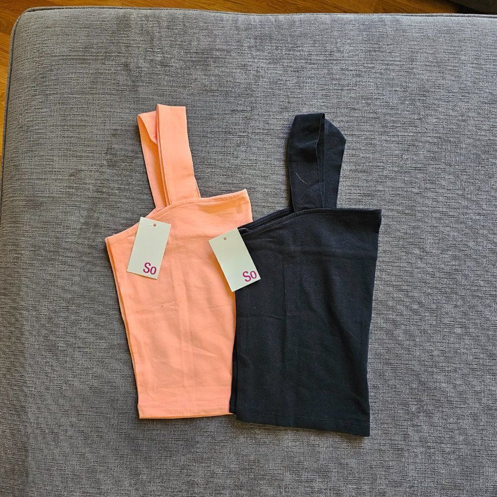 Kohl's SO Women Multi Colors & Sizes Square Neck Fitted Pack of 3 Tank Tops NWT - Picture 8 of 16
